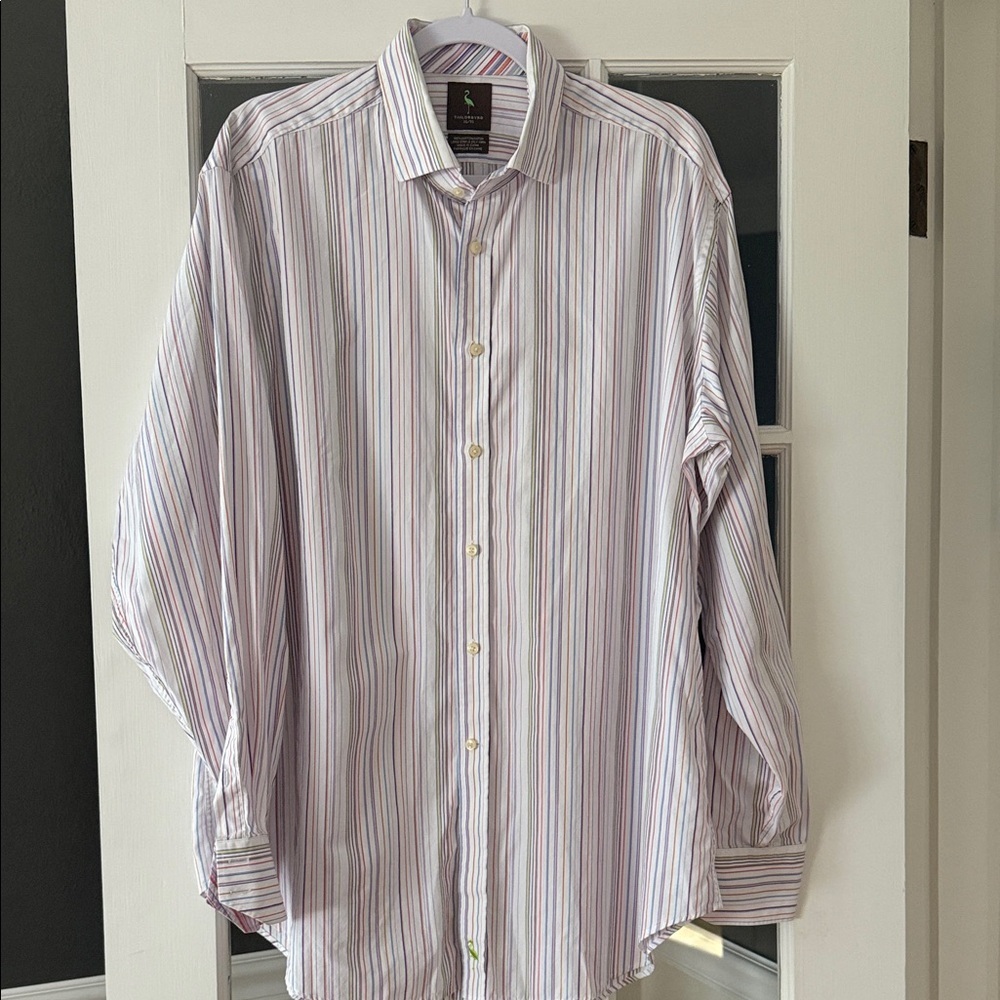 Men's multicolored Striped Button-Down Shirt
